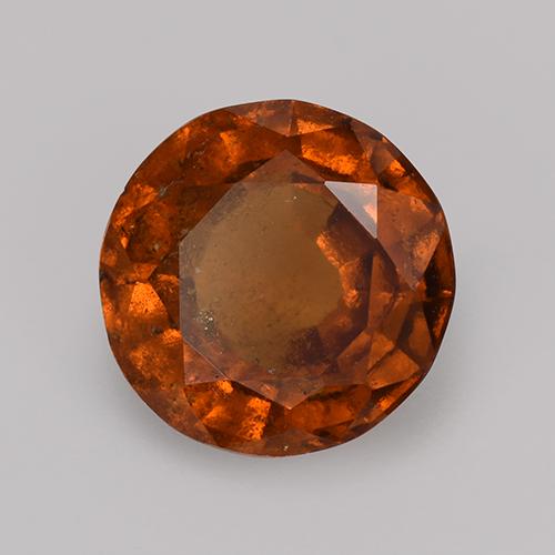 2.73 ct Orange Hessonite Garnet Stone, Natural Hessonite Garnet in Round Facet Shape for Sale