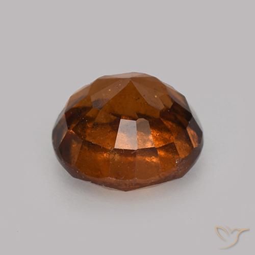 Hessonite Garnet Gemstone in 7 mm (calibrated) Size for Sale, Hessonite Garnet Stone in Deep Orange Color