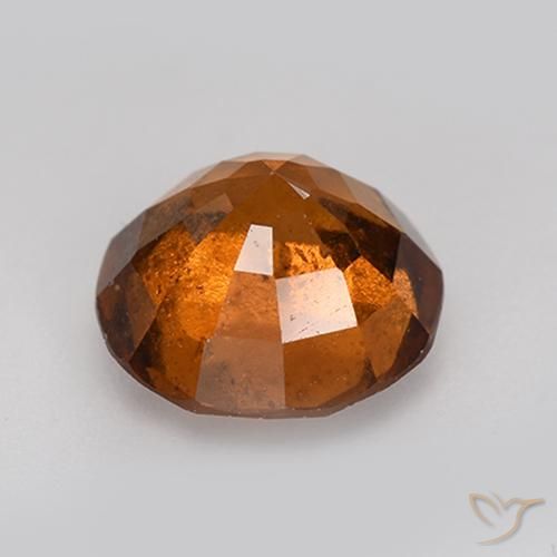 Hessonite Garnet Gemstone in 8 mm (calibrated) Size for Sale, Hessonite Garnet Stone in Deep Orange Color