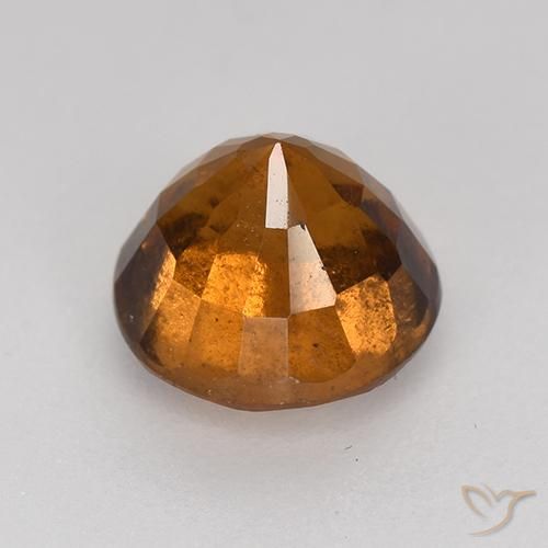Hessonite Garnet Gemstone in 7 mm (calibrated) Size for Sale, Hessonite Garnet Stone in Deep Orange Color