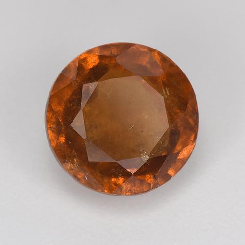 2.71 ct Orange Hessonite Garnet Stone, Natural Hessonite Garnet in Round Facet Shape for Sale