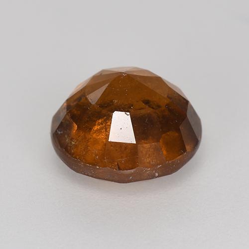Hessonite Garnet Gemstone in 8 mm (calibrated) Size for Sale, Hessonite Garnet Stone in Medium Orange Color