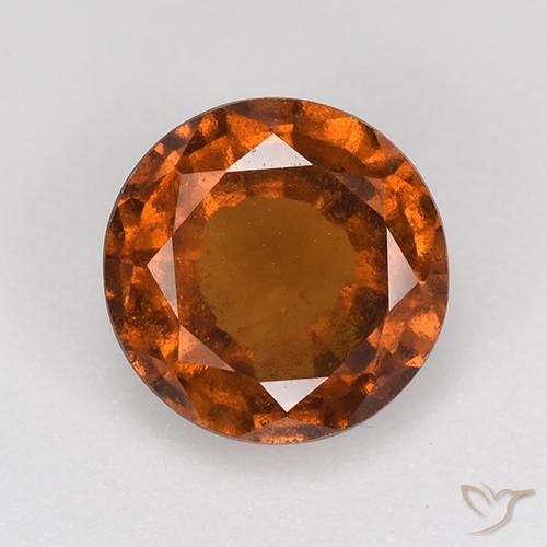 2.87ct Natural Deep Orange Hessonite Garnet, Round, VS-SI