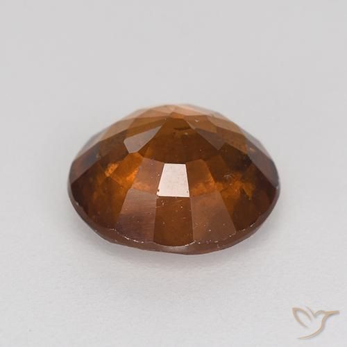 Hessonite Garnet Gemstone in 8 mm (calibrated) Size for Sale, Hessonite Garnet Stone in Dark Orange Color