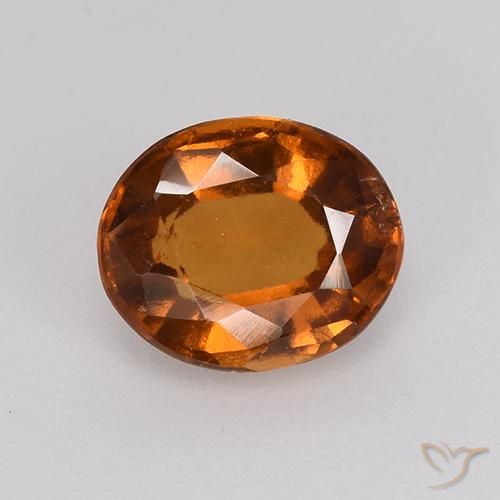 1.27ct Natural Deep Orange Hessonite Garnet, Oval, VS