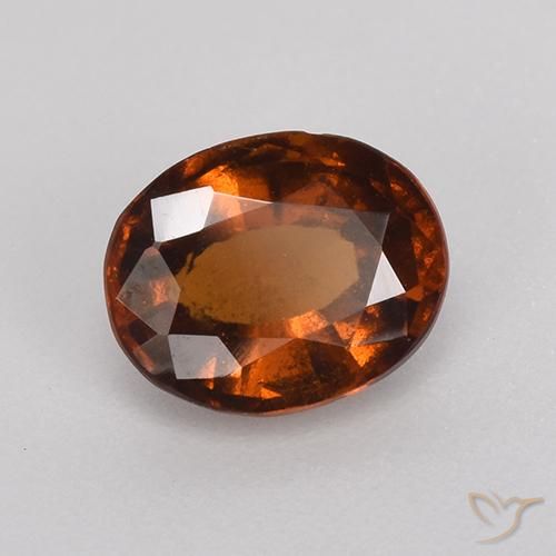 1.40 ct Orange Hessonite Garnet Stone, Natural Hessonite Garnet in Oval Facet Shape for Sale