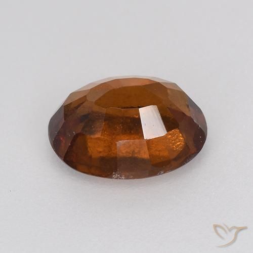 Hessonite Garnet Gemstone in 7.6 x 6 mm Size for Sale, Hessonite Garnet Stone in Amber Orange Color