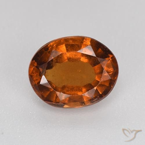1.34ct Natural Deep Orange Hessonite Garnet, Oval, VS-SI