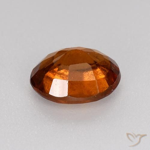 Hessonite Garnet Gemstone in 7.4 x 5.9 mm Size for Sale, Hessonite Garnet Stone in Deep Orange Color
