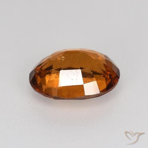 Hessonite Garnet Gemstone in 8.1 x 6.5 mm Size for Sale, Hessonite Garnet Stone in Amber Orange Color