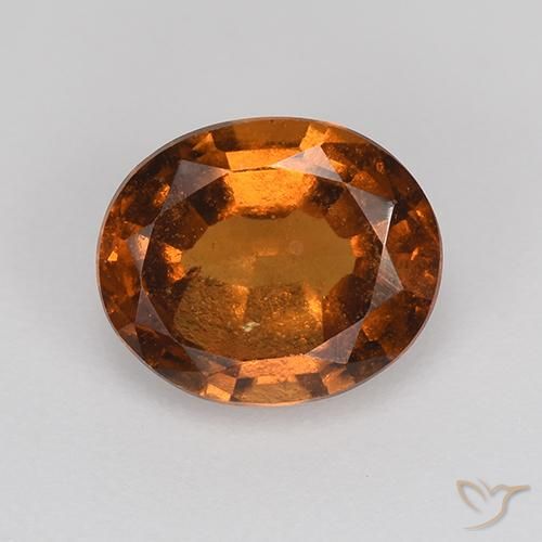 1.70ct Natural Medium-Dark Orange Hessonite Garnet, Oval, VS-SI