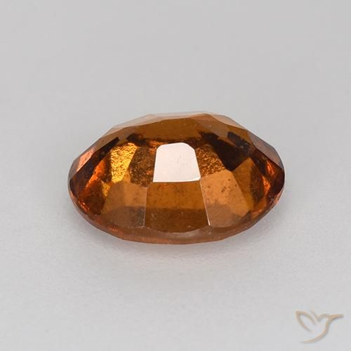 Hessonite Garnet Gemstone in 8.1 x 6.7 mm Size for Sale, Hessonite Garnet Stone in Medium-Dark Orange Color