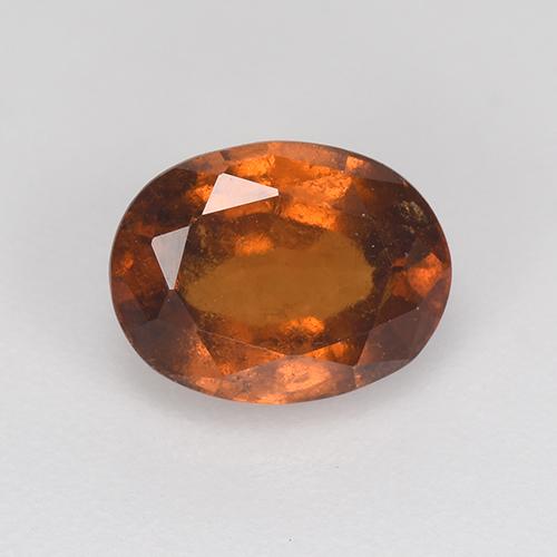 1.65 ct Orange Hessonite Garnet Gemstone, Hessonite Garnet Gem in Oval Facet Shape for Sale.