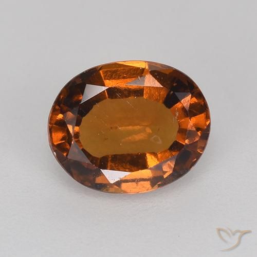 1.22ct Natural Medium-Dark Orange Hessonite Garnet, Oval, VS