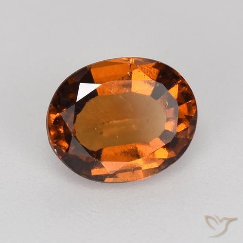 1.22 ct Orange Hessonite Garnet Stone, Natural Hessonite Garnet in Oval Facet Shape for Sale