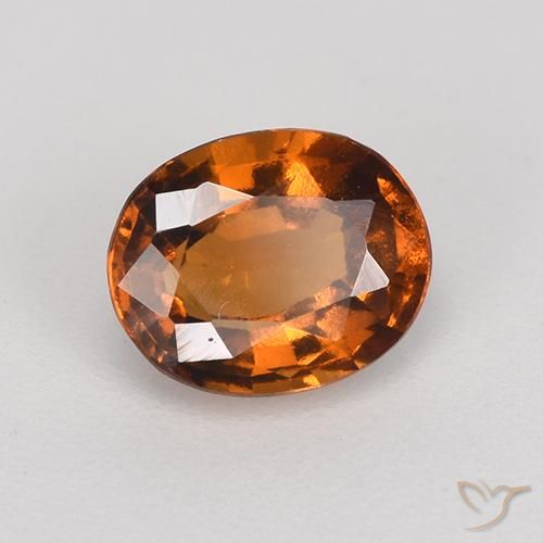 1.24 ct Orange Hessonite Garnet Stone, Natural Hessonite Garnet in Oval Facet Shape for Sale