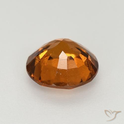 Hessonite Garnet Gemstone in 6.5 mm (calibrated) Size for Sale, Hessonite Garnet Stone in Medium-Dark Orange Color