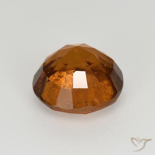 Hessonite Garnet Gemstone in 7 mm (calibrated) Size for Sale, Hessonite Garnet Stone in Deep Orange Color