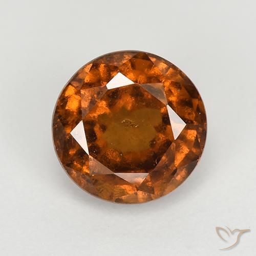 1.93ct Natural Deep Orange Hessonite Garnet, Round, VS