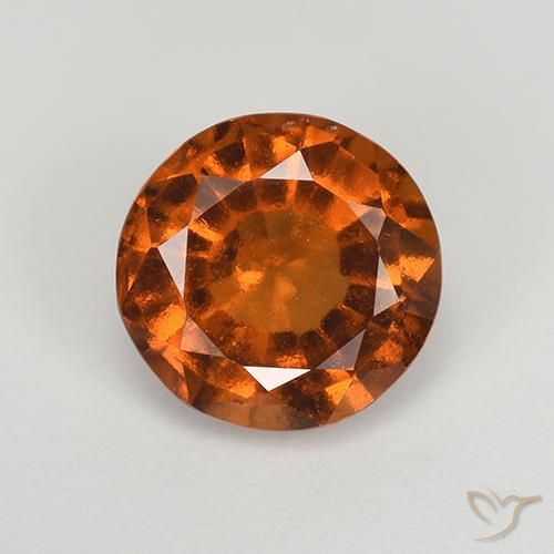 1.93ct Natural Deep Orange Hessonite Garnet, Round, VS