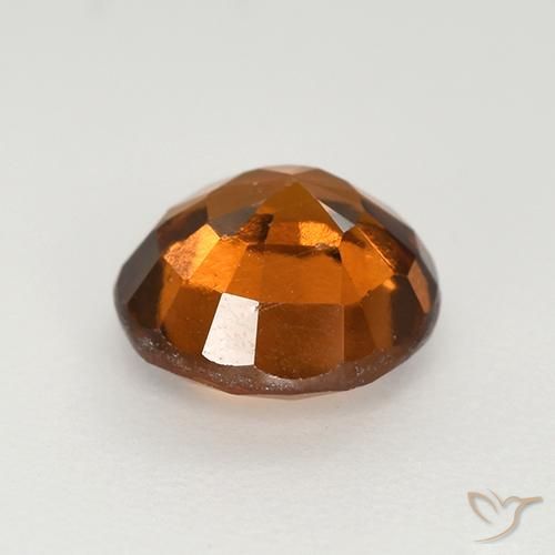 Hessonite Garnet Gemstone in 7 mm (calibrated) Size for Sale, Hessonite Garnet Stone in Amber Orange Color