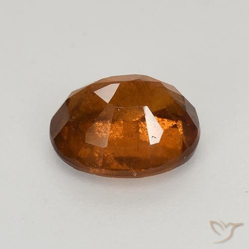 Hessonite Garnet Gemstone in 7.6 x 6.5 mm Size for Sale, Hessonite Garnet Stone in Dark Orange Color