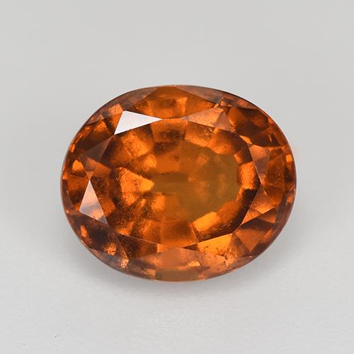 Naranja rojizo Granate Hesonita Gema - 3ct Forma ovalada (ID: 521055)