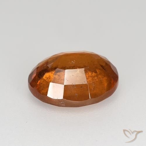 Hessonite Garnet Gemstone in 10 x 8 mm (calibrated) Size for Sale, Hessonite Garnet Stone in Medium-Dark Orange Color