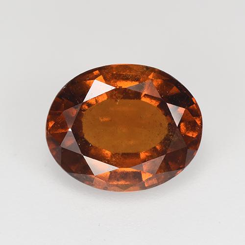 Deep Orange Hessonite Garnet Gem - 3.5ct Oval Facet (ID: 521061)