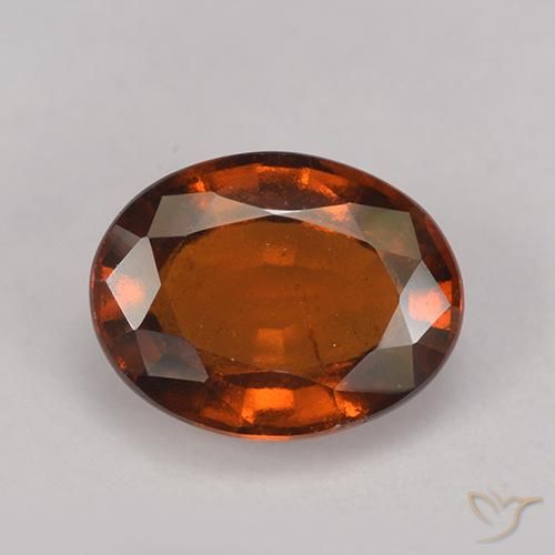 2.82ct Natural Reddish Orange Hessonite Garnet, Oval, VS-SI