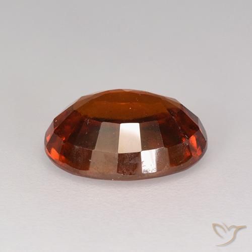 Hessonite Garnet Gemstone in 9.8 x 7.6 mm Size for Sale, Hessonite Garnet Stone in Reddish Orange Color