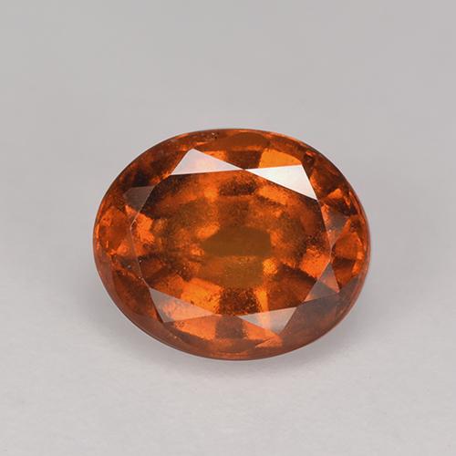 Medium Orange Hessonite Garnet Gem - 2.3ct Oval Facet (ID: 521065)