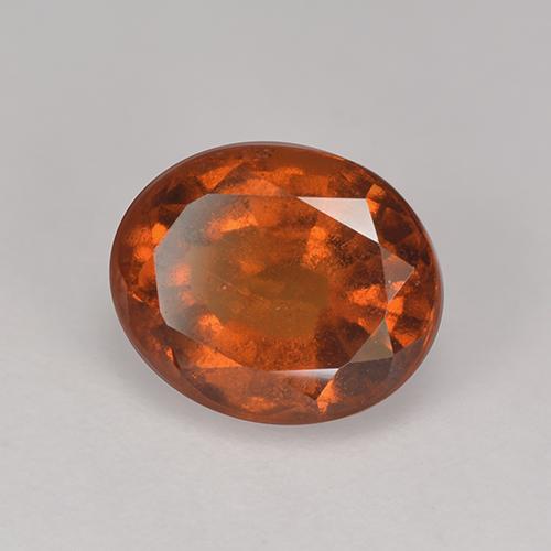 2.33 ct Orange Hessonite Garnet Stone, Natural Hessonite Garnet in Oval Facet Shape for Sale
