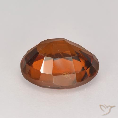 Hessonite Garnet Gemstone in 9.3 x 7.9 mm Size for Sale, Hessonite Garnet Stone in Fire Orange Color