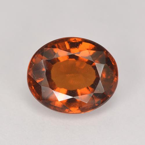 Arancione scuro Granato essonite Gem - 2.7ct Ovale sfaccettato (ID: 521067)