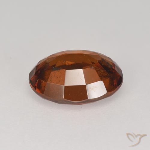 Hessonite Garnet Gemstone in 9.2 x 7.4 mm Size for Sale, Hessonite Garnet Stone in Amber Orange Color