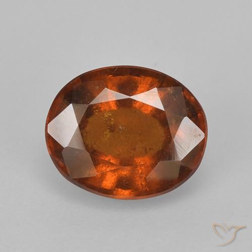 2.68ct Natural Deep Orange Hessonite Garnet, Oval, VS-SI