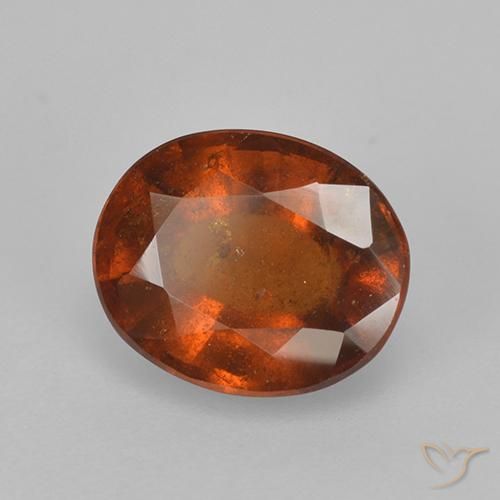 2.68 ct Orange Hessonite Garnet Stone, Natural Hessonite Garnet in Oval Facet Shape for Sale