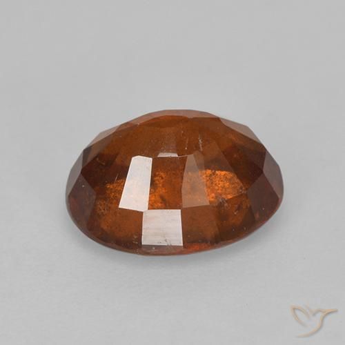 Hessonite Garnet Gemstone in 9.1 x 7.5 mm Size for Sale, Hessonite Garnet Stone in Deep Orange Color