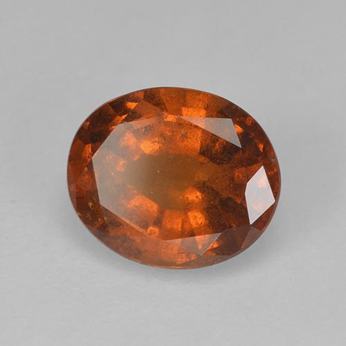 Naranja oscuro Granate Hesonita Gema - 2.4ct Forma ovalada (ID: 521075)