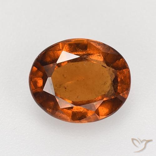 2.47ct Natural Deep Orange Hessonite Garnet, Oval, VS-SI