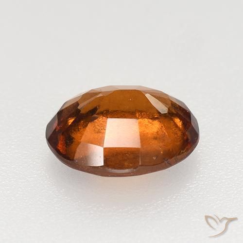 Hessonite Garnet Gemstone in 9 x 7.5 mm Size for Sale, Hessonite Garnet Stone in Deep Orange Color