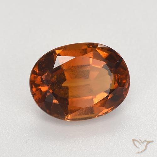 2.80 ct Orange Hessonite Garnet Stone, Natural Hessonite Garnet in Oval Facet Shape for Sale
