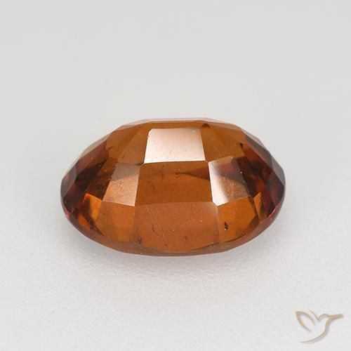 Hessonite Garnet Gemstone in 9.5 x 7.2 mm Size for Sale, Hessonite Garnet Stone in Medium Orange Color
