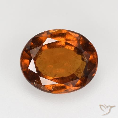 2.59ct Natural Reddish Orange Hessonite Garnet, Oval, VS-SI
