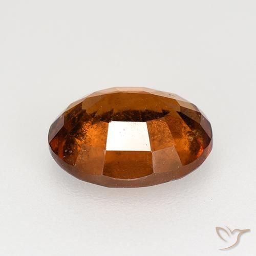 Hessonite Garnet Gemstone in 9.1 x 7.5 mm Size for Sale, Hessonite Garnet Stone in Reddish Orange Color
