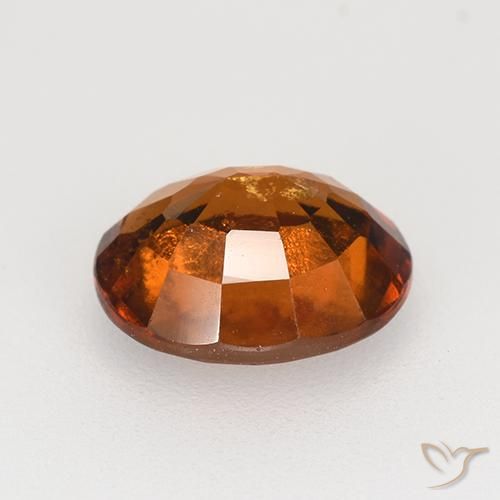 Hessonite Garnet Gemstone in 9 x 7.4 mm Size for Sale, Hessonite Garnet Stone in Amber Orange Color