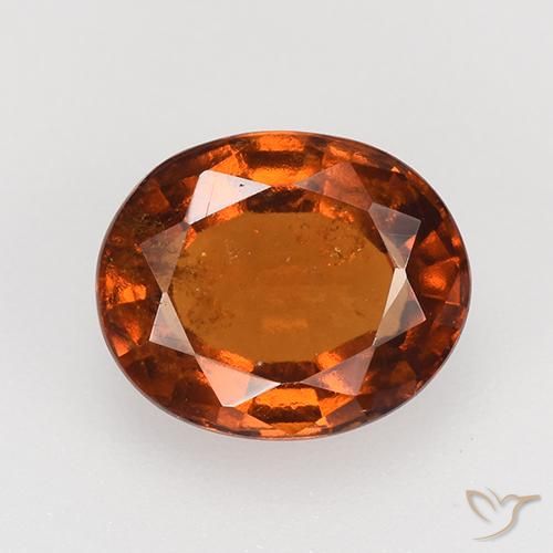 Темно-оранжевый Гранат Гессонит Камень - 2.8ct Фасетный Овал (ID: 521697)