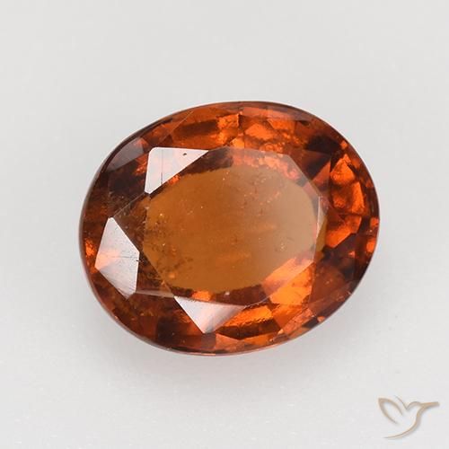 2.82 ct Orange Hessonite Garnet Stone, Natural Hessonite Garnet in Oval Facet Shape for Sale