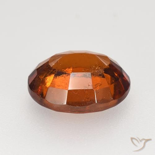 Hessonite Garnet Gemstone in 9.2 x 7.6 mm Size for Sale, Hessonite Garnet Stone in Deep Orange Color